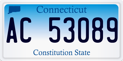 CT license plate AC53089