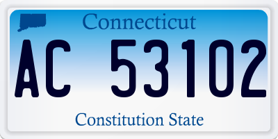 CT license plate AC53102