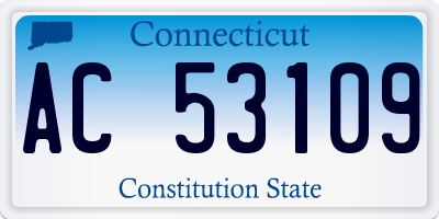 CT license plate AC53109