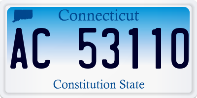 CT license plate AC53110