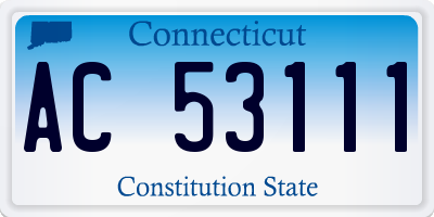 CT license plate AC53111
