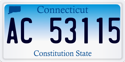 CT license plate AC53115