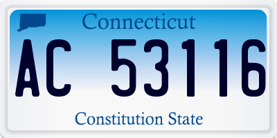 CT license plate AC53116