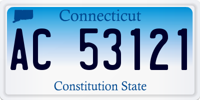 CT license plate AC53121