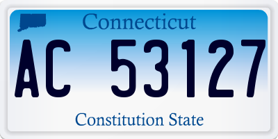 CT license plate AC53127