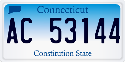 CT license plate AC53144