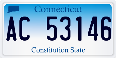 CT license plate AC53146