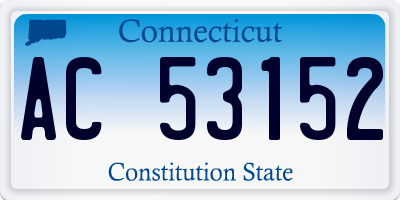 CT license plate AC53152
