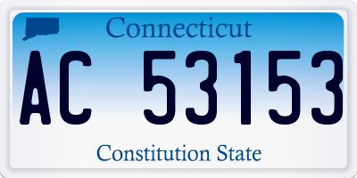 CT license plate AC53153