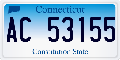 CT license plate AC53155
