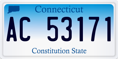 CT license plate AC53171
