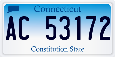 CT license plate AC53172