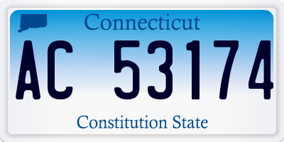 CT license plate AC53174