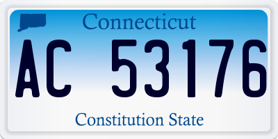 CT license plate AC53176