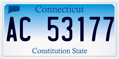CT license plate AC53177