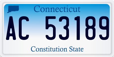 CT license plate AC53189