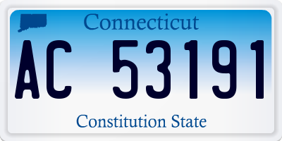 CT license plate AC53191