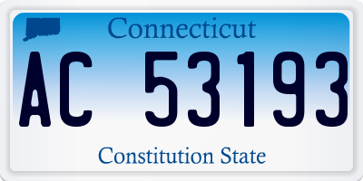 CT license plate AC53193