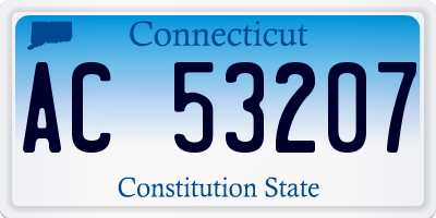 CT license plate AC53207