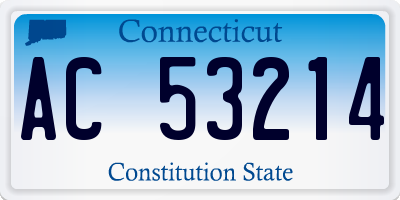 CT license plate AC53214