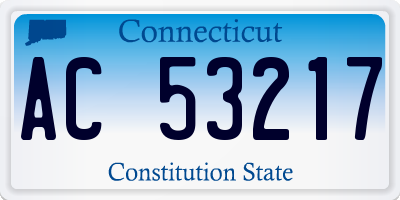 CT license plate AC53217