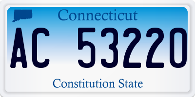 CT license plate AC53220