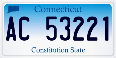 CT license plate AC53221