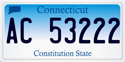 CT license plate AC53222
