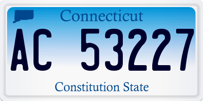CT license plate AC53227