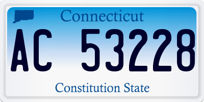 CT license plate AC53228