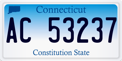 CT license plate AC53237