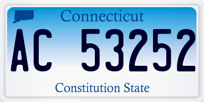 CT license plate AC53252
