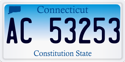 CT license plate AC53253
