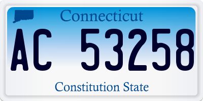 CT license plate AC53258