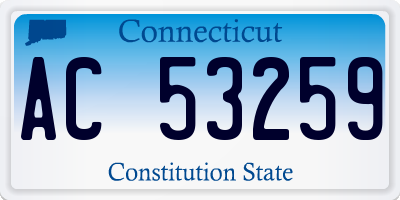 CT license plate AC53259