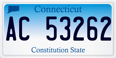 CT license plate AC53262