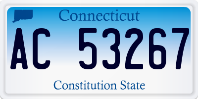 CT license plate AC53267