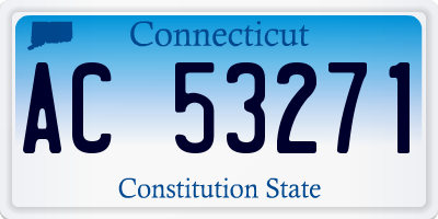 CT license plate AC53271