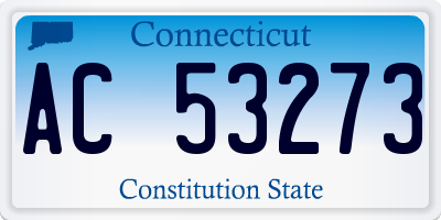 CT license plate AC53273