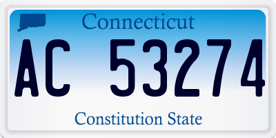 CT license plate AC53274