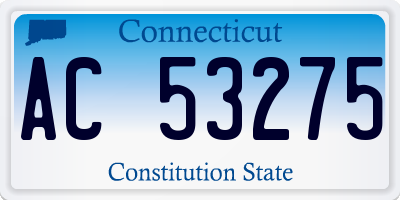 CT license plate AC53275