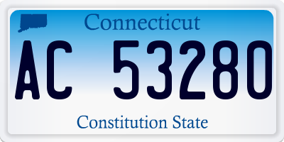 CT license plate AC53280