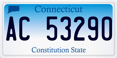 CT license plate AC53290