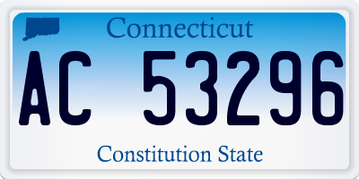 CT license plate AC53296