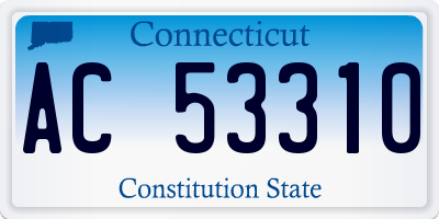 CT license plate AC53310