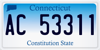 CT license plate AC53311