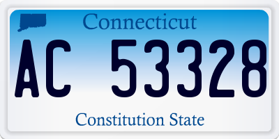 CT license plate AC53328