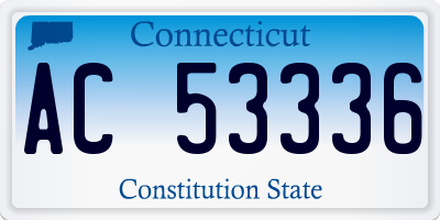 CT license plate AC53336