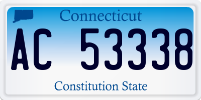 CT license plate AC53338