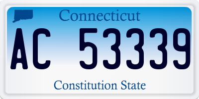 CT license plate AC53339
